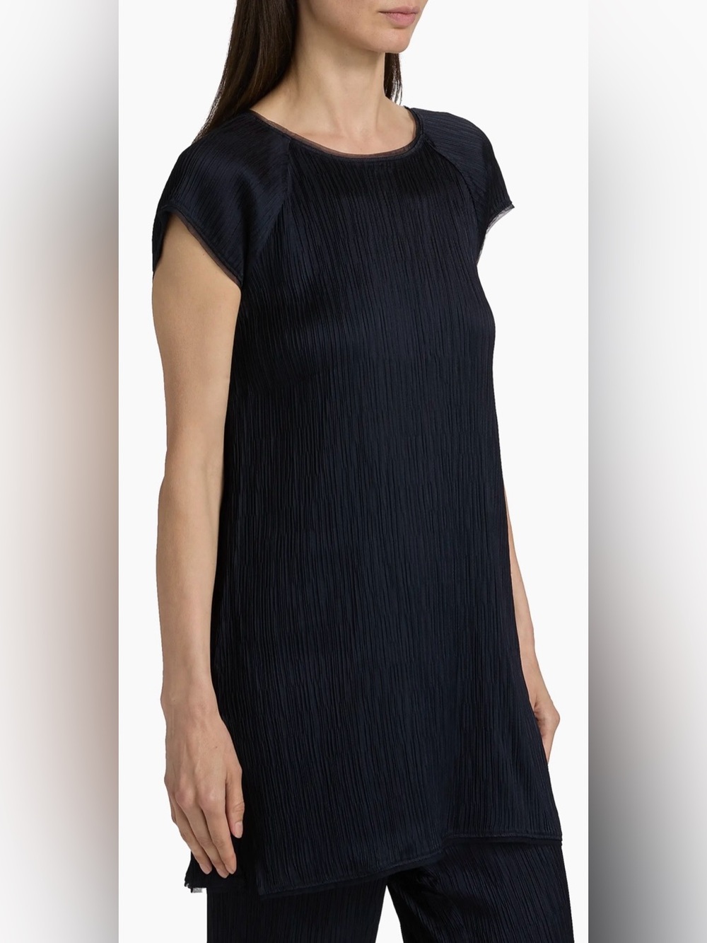 Johnny Was Jade Maritza Pleated Tunic with Cap Sleeve - Size L